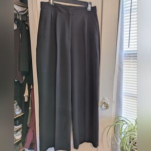 Express Super High Rise Wide Leg Trouser 12S Black